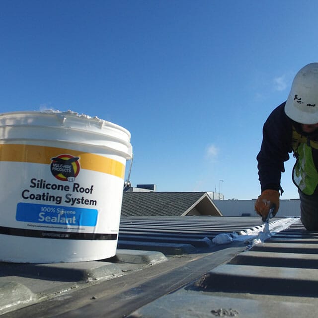 Mule-hide 100% silicone roof coating