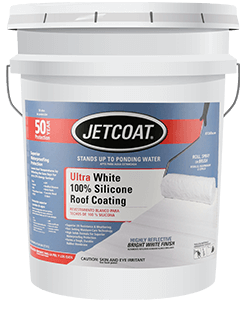 Jetcoat® ultra white 100% silicone roof coating