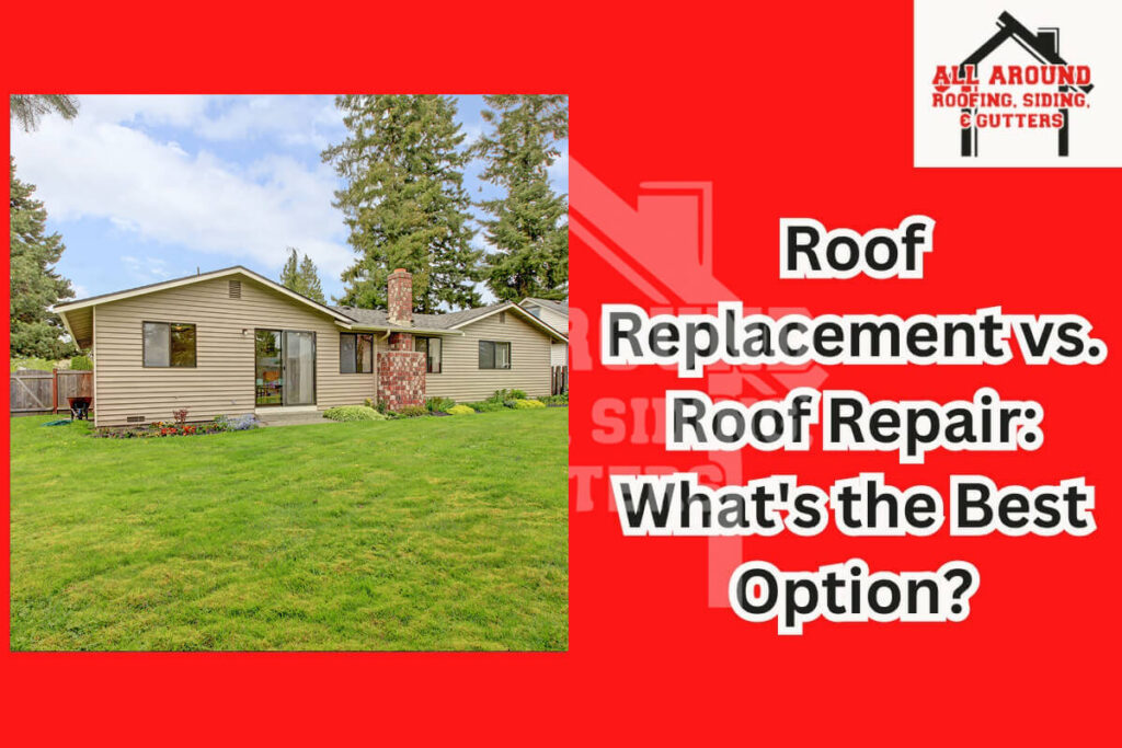 Roof replacement versus repair decision for a house