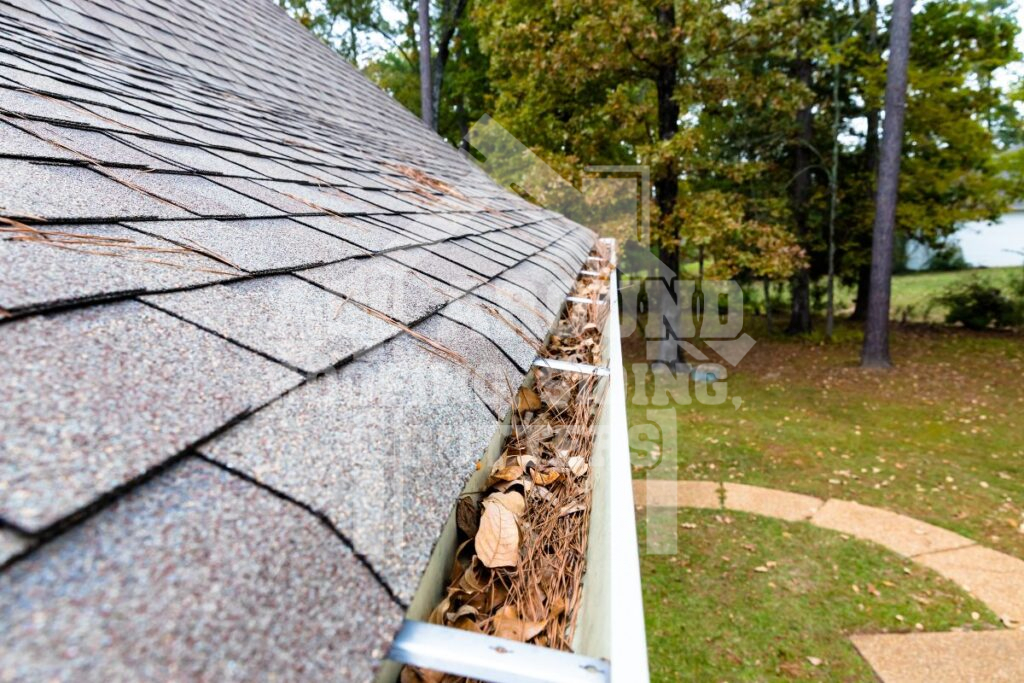 Debris in the gutters