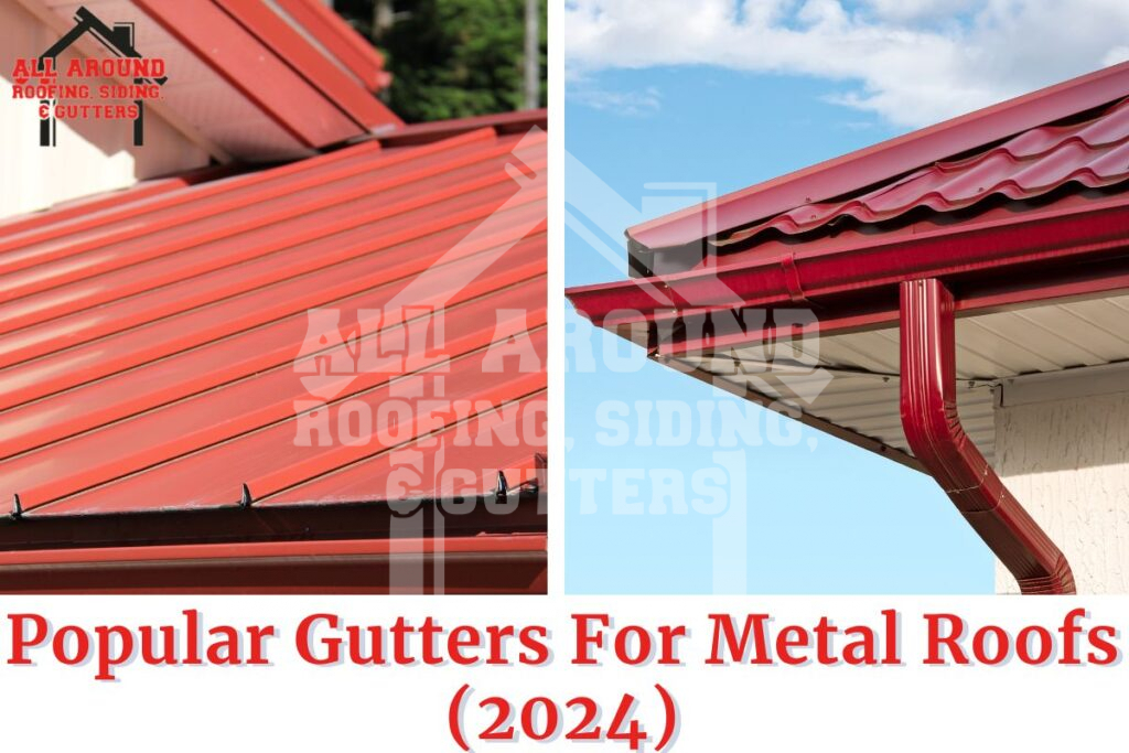Gutters for metal roofs
