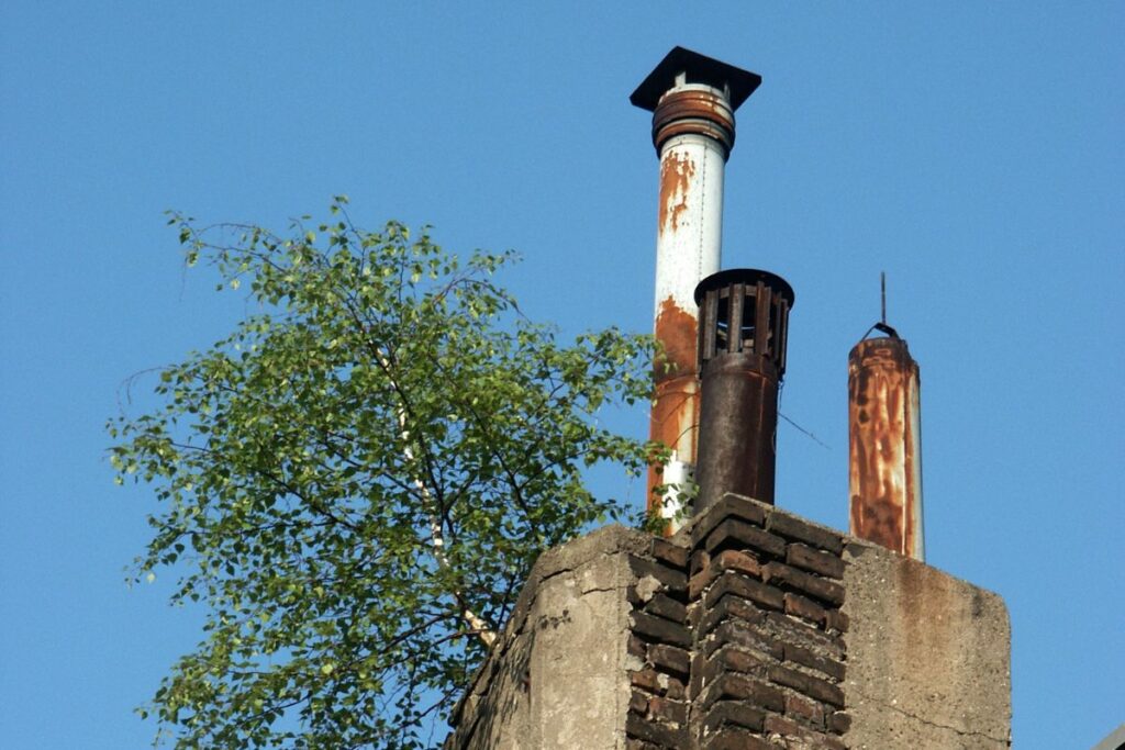 Rust on chimney