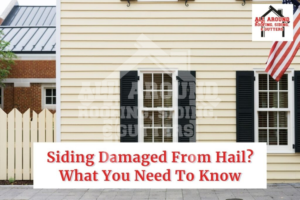 Hail damaged siding
