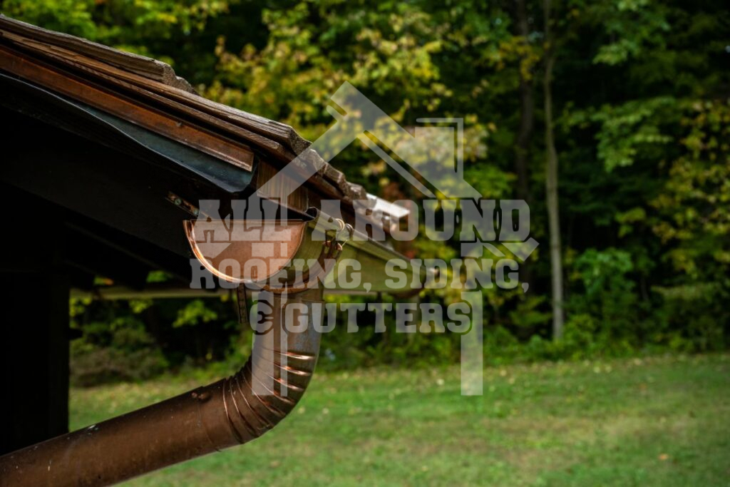 Garage gutter installation