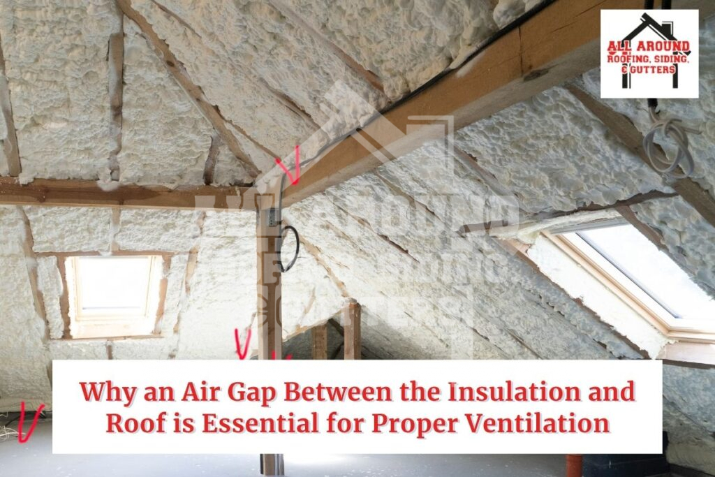 Air gap between insulation and roof