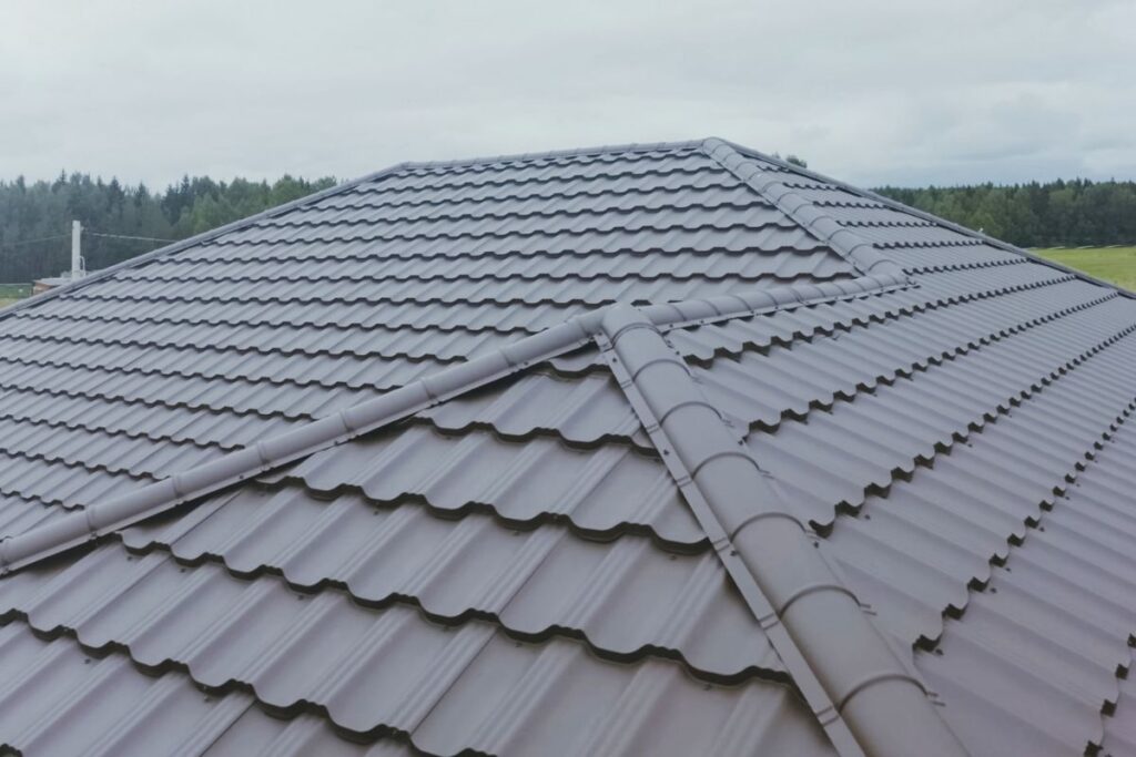 Corrugated metal roof