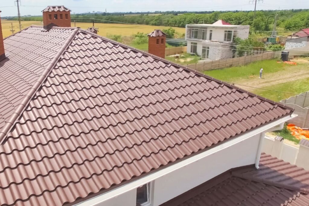 Metal tile roof