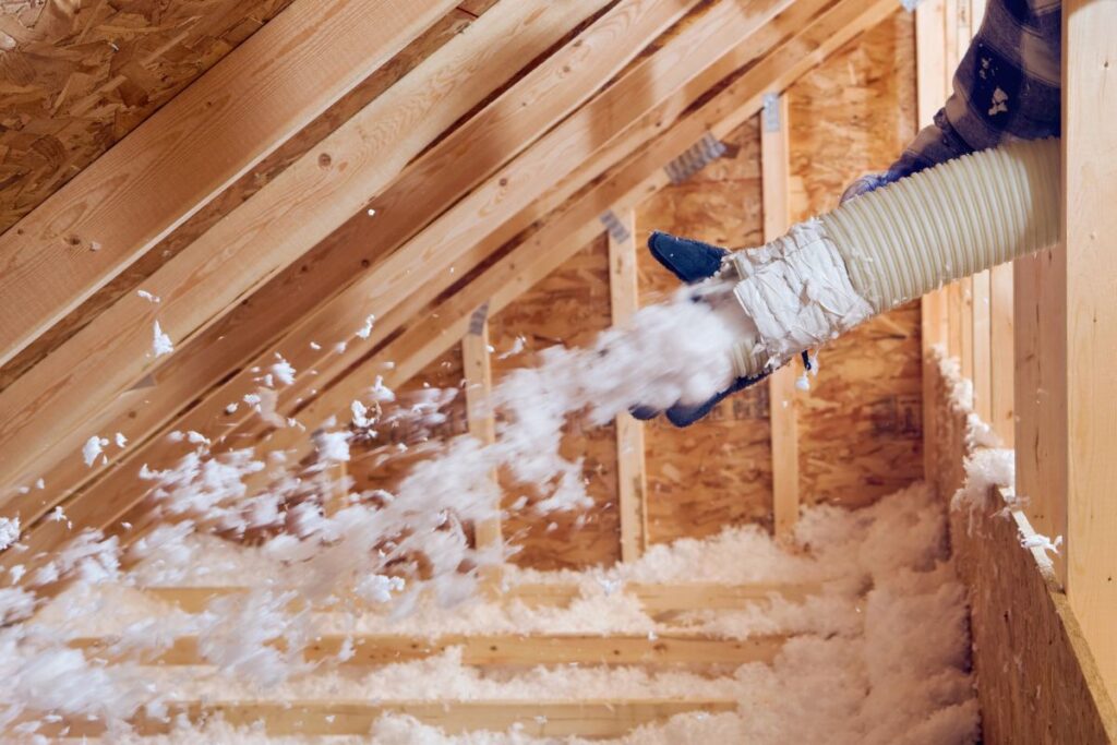 Spray foam attic insulation