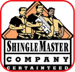 Logo featuring three workers with tools